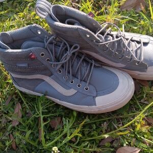 Vans Gray High-Top Sneakers with Rugged Sole